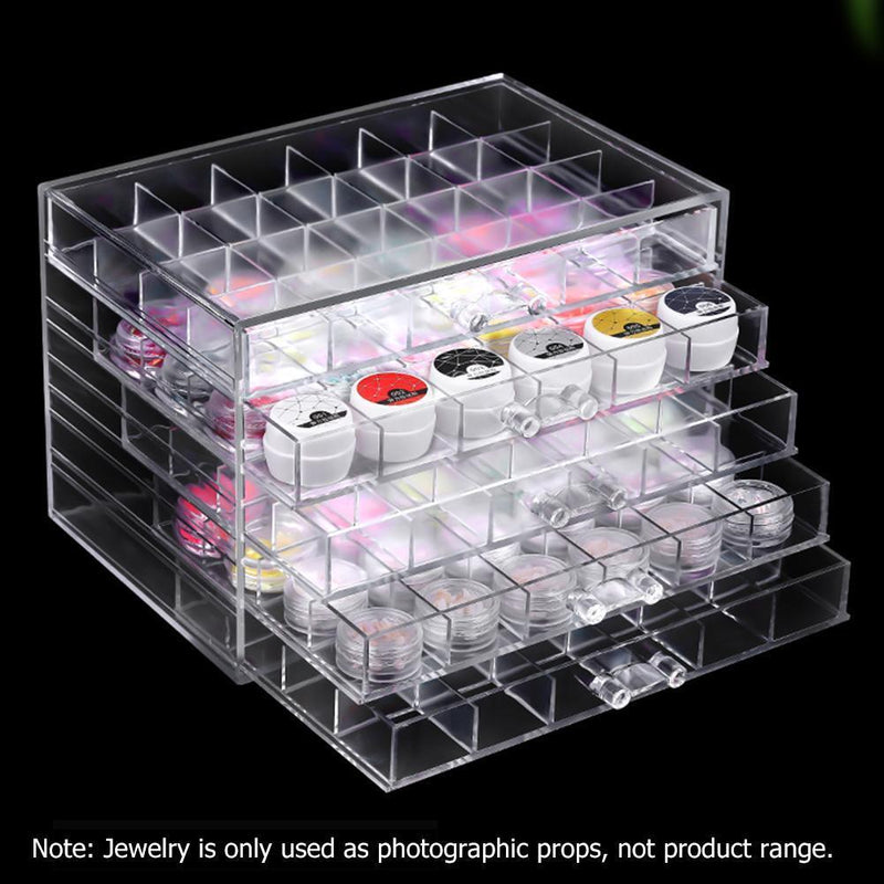 Portable Nail Accessories Holder Display Stand Make Up Drawers Organizer
