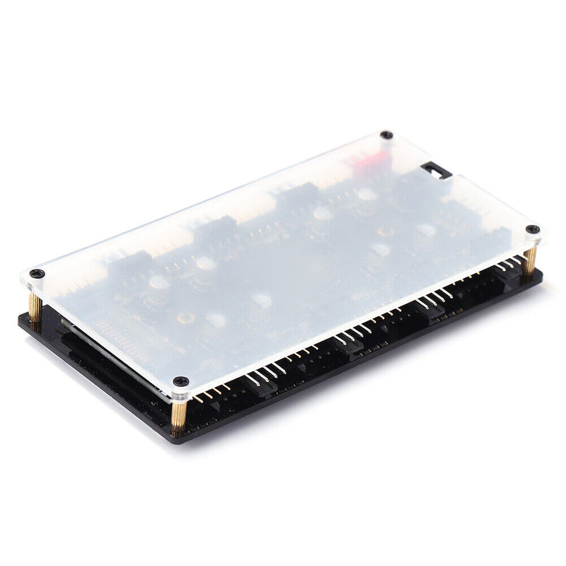 1 To 8 Multi Way Splitter RGB PWM HUB 12V/4 Pin  for PC Fan Cooler Motherboard