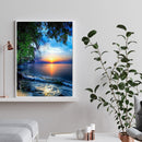 Sunrise Frameless Oil Paint by Numbers Kit DIY Handpainted Artistic Picture