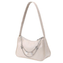 Fashion Women Butterfly Chain PU Underarm Bag Casual Small Handbag (Beige)