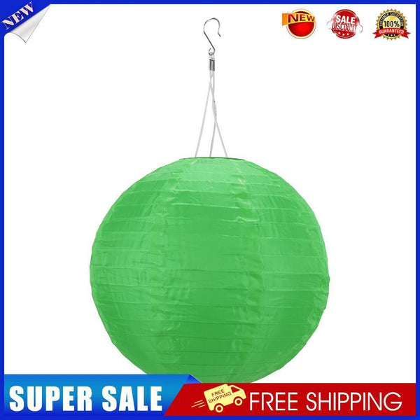 8 inch LED Round Solar Lantern Waterproof Pendant for Garden Decor (Green)