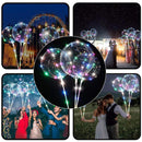 LED Luminous Transparent Bobo Balloon Bouquet Rose Ball Valentine's Day Decor U.