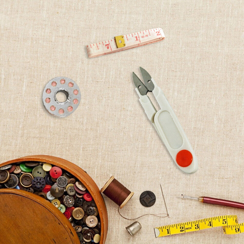 Portable Mini Handheld Electric Sewing Machine Set w/Pins Scissors Bobbins