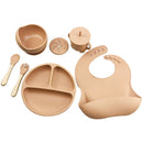 #A 6pcs Silicone Baby Feeding Set Anti Slip Tableware Dishes Baby Food Accesso