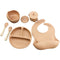 #A 6pcs Silicone Baby Feeding Set Anti Slip Tableware Dishes Baby Food Accesso