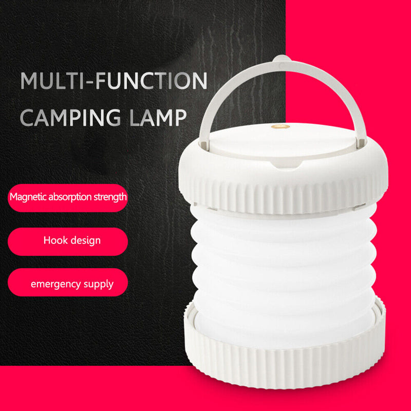 Foldable LED Lantern Charging Magnetic Camping Tent Fishing Lamp (White)