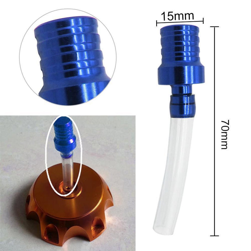 Motorcycle Gas Fuel Cap Valve Vent Breather Hose for ATV Dirt Bike(Blue)