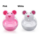 Container Pet Feeder Bowl Cat Feeder Food Rolling Leakage Dispenser Mouse Shape