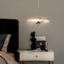 Pendant Lamp for Restaurant Disc Crystal Pendant Light 360 Degree Roating