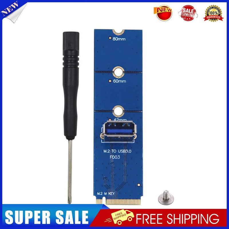 M.2 NGFF M Key to USB 3.0 Female Adapter Converter for Mining PCIe X4 Riser