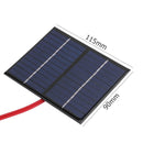 1.5W 12V Solar Cell Polysilicon Flexible DIY Solar Panel Power Bank w/Clip