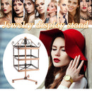 96 Holes Square Metal Jewelry Shelf Desktop Earrings Pendant Stand Holder Rack