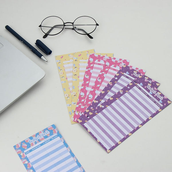 Envelope Candy Print School Office Tools Expense Tracker Binder Budget Sheets