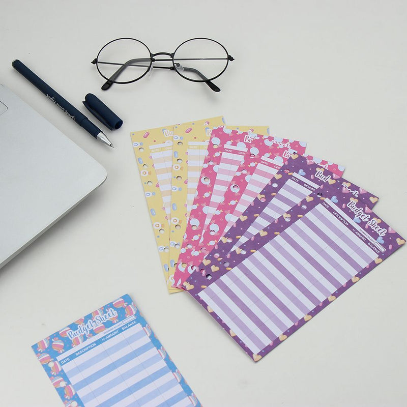 Envelope Candy Print School Office Tools Expense Tracker Binder Budget Sheets