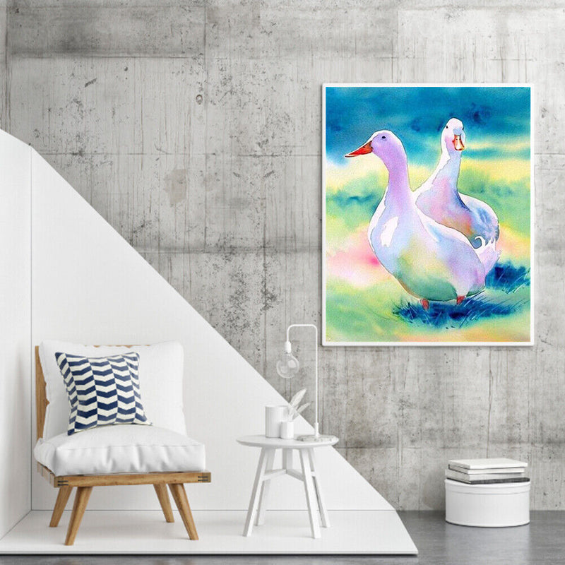 Duck Oil Paint By Numbers Kit DIY Acrylic Painting on Canvas Frameless Art