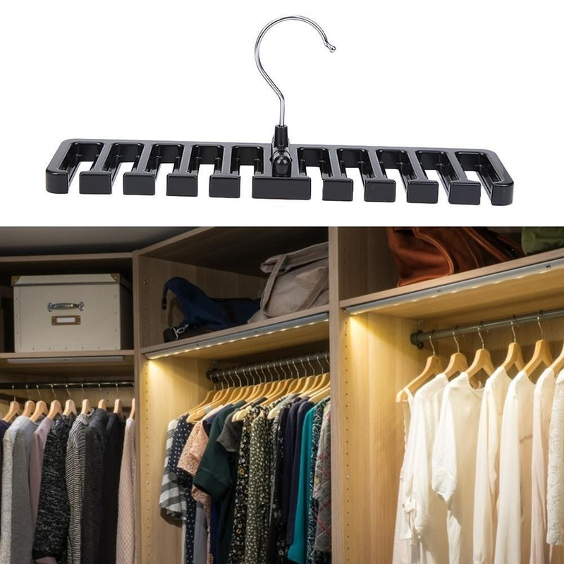 Plastic Tie Waistband Scarf Storage Rack Closet Wardrobe Organizer Hanger S