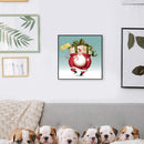 Frameless Oil Paint By Numbers Santa Claus DIY Canvas Picture Craft Kit