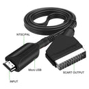 HDMI-compatible To Scart Converter Video Audio Adapters For HD TV Portable