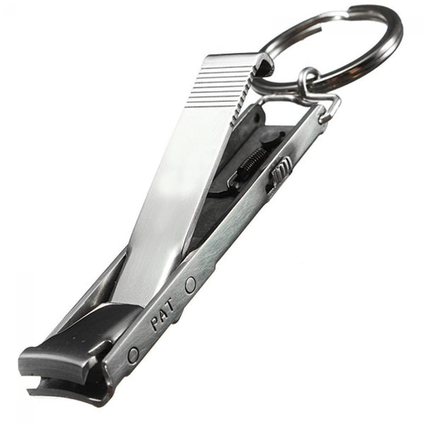 EDC Foldable Ultra-thin Keyring Trimmer Cutter Nail Clipper Stainless Steel