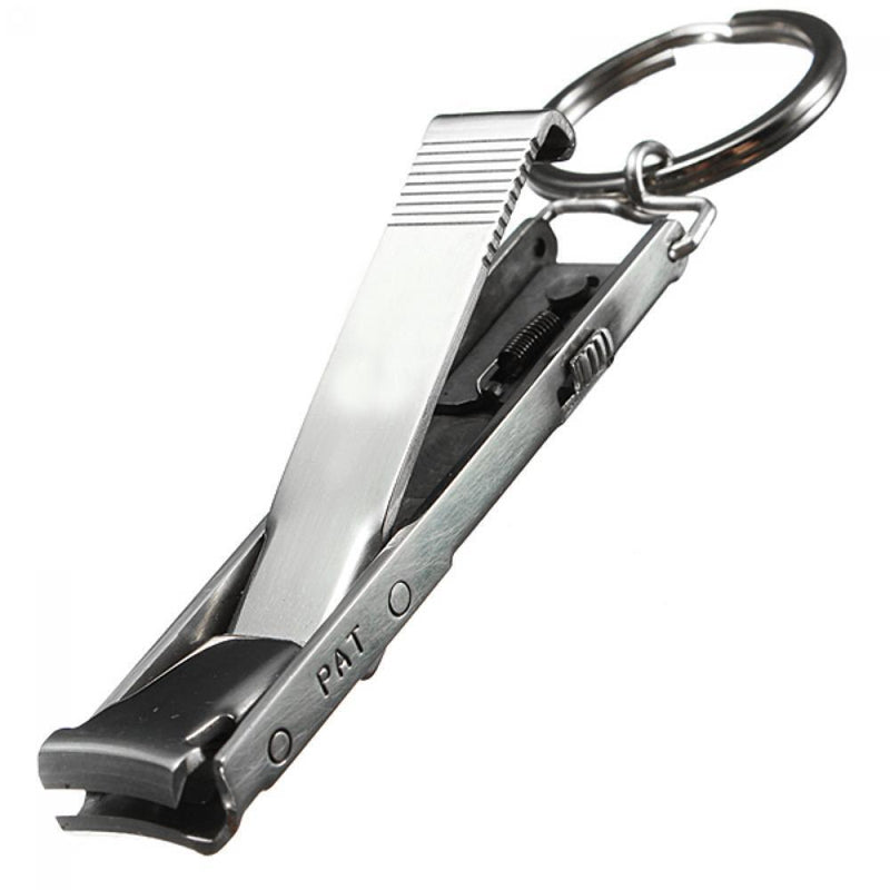 EDC Foldable Ultra-thin Keyring Trimmer Cutter Nail Clipper Stainless Steel