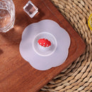 5pcs Silicone Cup Cover Heat-resistant Leak Proof Cartoon Lid(Strawberry)