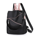 Women Contrast Color Backpack Multifunctional Shoulder Bag Preppy Style Knapsack