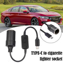 USB C Type C to 12V Car Cigarette Lighter Socket Female Converter Adapter_