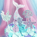 Decoration Baby Shower Craft Cupcake Toppers Cake Decor Food Sticks Mermaid