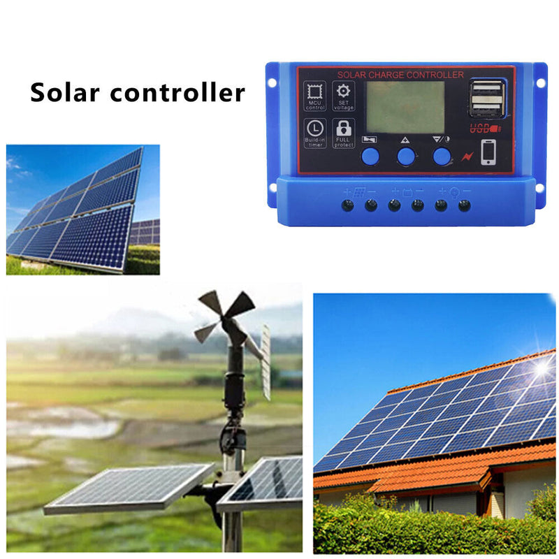 PWM Dual USB Charger Controller 12V 11.1V Solar Battery Regulator (30A) Newly