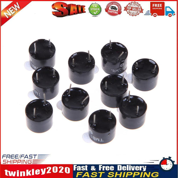 10pcs 5V Active Buzzer Magnet Long Continous Beep Tone Alarm Ringer Black Newly