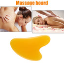 Acupoint Massage Scraper Neck Body Guasha Board for Skin Care (Yellow)