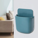 Wall Mounted Organizer Storage Box TV Remote Control Phone Holder (Blue) Newly
