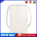 Fashion Women Leather Pure Color Messenger Bag Mobile Phone Bags (White)