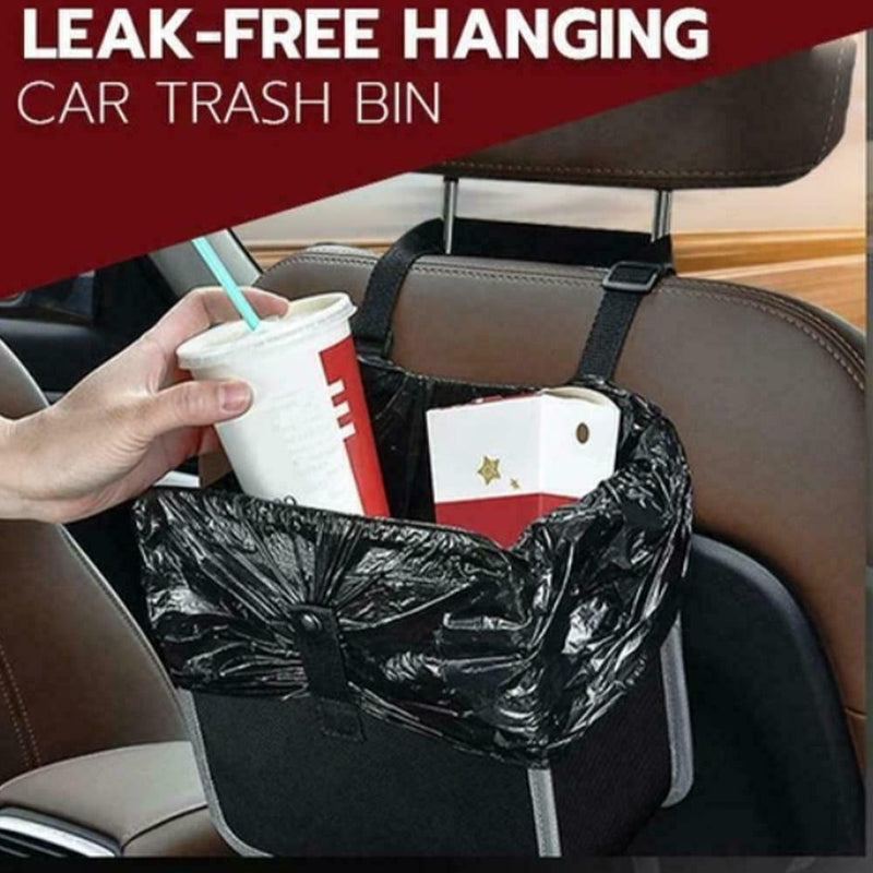 Car Trash CanLeak Waterproof Car Garbage Bag Hanging Trash Auto Bin Y4E0