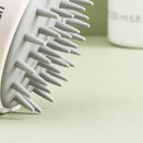 Silicone Scalp Head Massager Comb Handheld Hair Washing SPA Brush (Grey) Newly