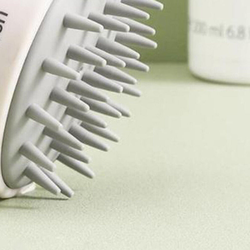 Silicone Scalp Head Massager Comb Handheld Hair Washing SPA Brush (Grey) Newly