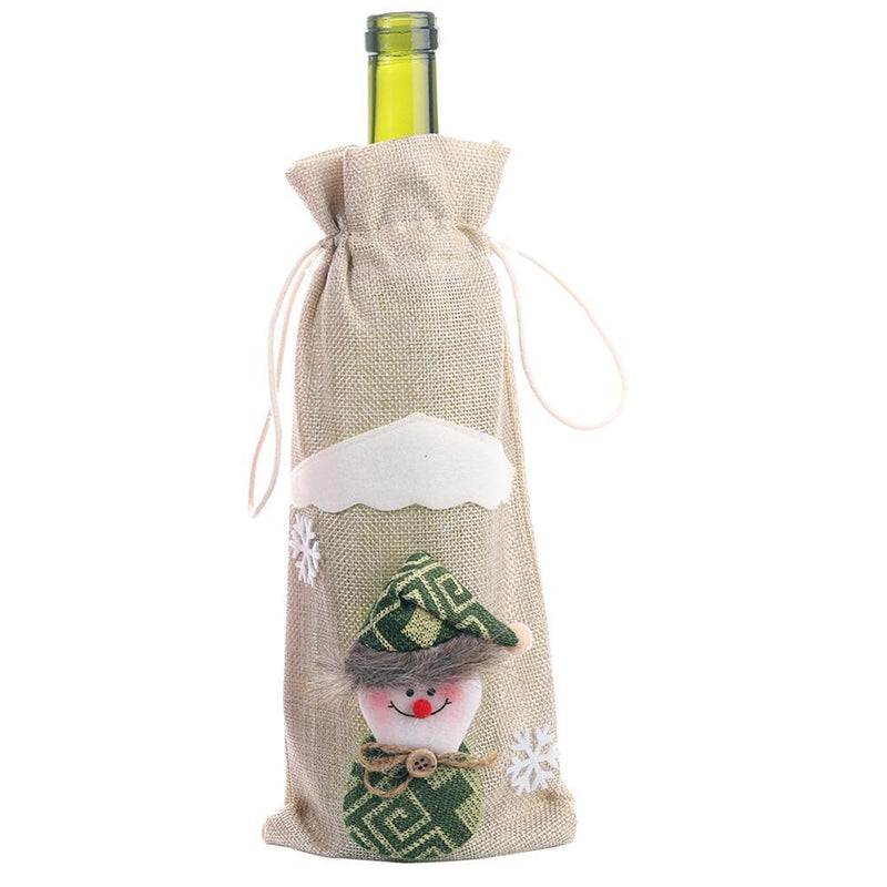 Christmas Cartoon Wine Bottle Cover Champagne Bag Family Holiday Party Supplies