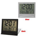 Temperature Weather Calendar Alarm Clock LED Display Folding Table Desk Clock