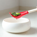 Multifunctional Spoon Potato Garlic Press Colander Cooking Tools (Red)