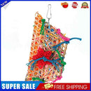 Colorful Bamboo Weave Wooden Swing Parrot Bird Toys Bird Cage Accessories