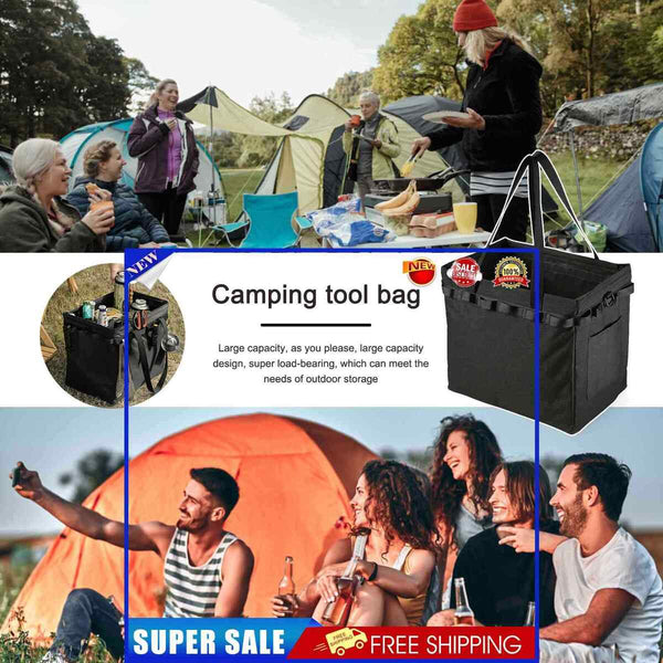 Camping Tool Bag Folding Outdoor Large-capacity Tote Bag Picnic Firewood Handbag