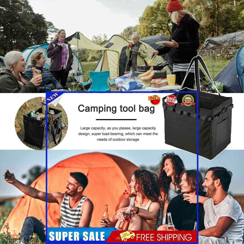 Camping Tool Bag Folding Outdoor Large-capacity Tote Bag Picnic Firewood Handbag