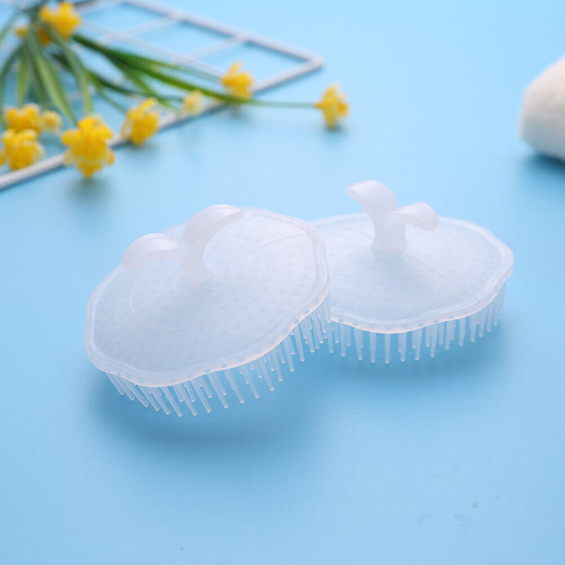 2pcs Shampoo Hair Washing Comb Bath  Hair Clean Brush Silicone Bath Combs