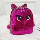 Preppy Shoulder School Bags Women Eyes Print Sequins Backpacks Girls Rucksack
