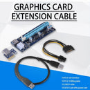 Blue Express PCI-E 1X to 16X Riser Card 6Pin USB 3.0 Cable for BTC Miner