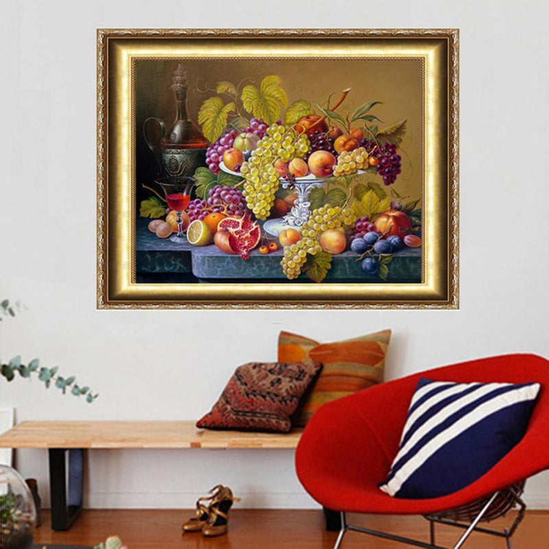 Muyunnet 5D DIY Full Drill Diamond Painting Fruit Plate? Cross Stitch Embroidery Set