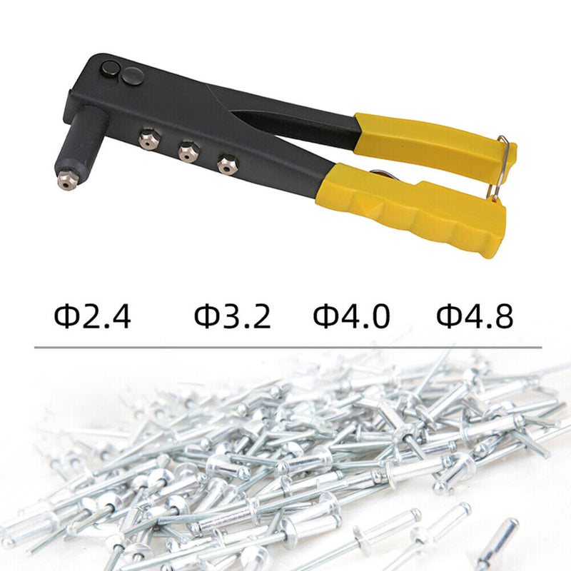 Anti-slip Handle Rivet Gun Manual Riveting Drill Woodworking Repair Tool Newly