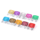100pcs Assorted Mini Car Fuses 3A 5A 7.5A 10A 15A 20A 25A 30A 35A 40A with Clip