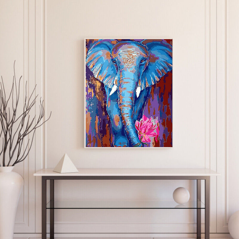 Animal Oil Paint By Numbers Kit DIY Frameless Drawing Picture for Adults Decor
