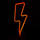 Flash Shaped Neon Lights USB Battery Operated Hanging Night Lamp (Red) Newly